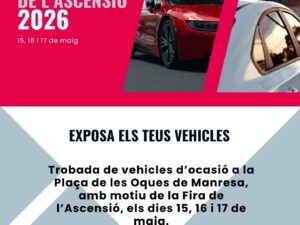 FIRA DE L’ASCENSIÓ 2026 – EXPOSA ELS TEUS VEHICLES